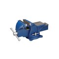 Global Equipment 6" Jaw Width 3" Throat Depth General Purpose Bench Vise W/ Swivel Base 8906